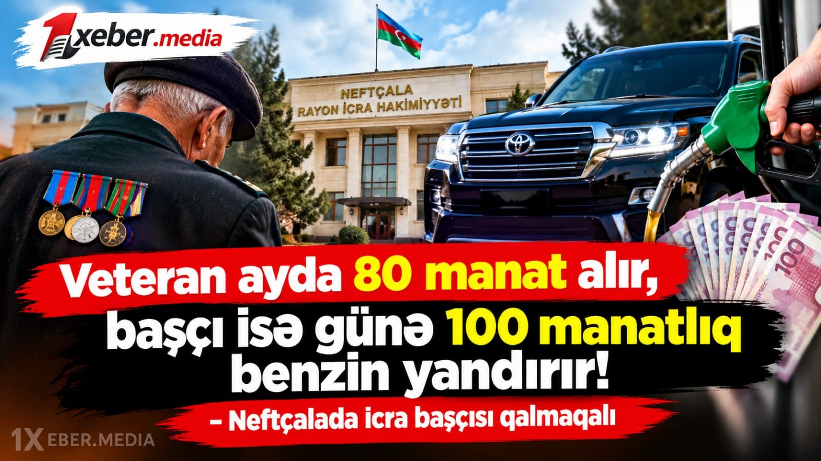 Veteran ayda 80 manat alır, başçı isə günə 100 manatlıq benzin yandırır!– Neftçalada icra başçısı qalmaqalı-VİDEO