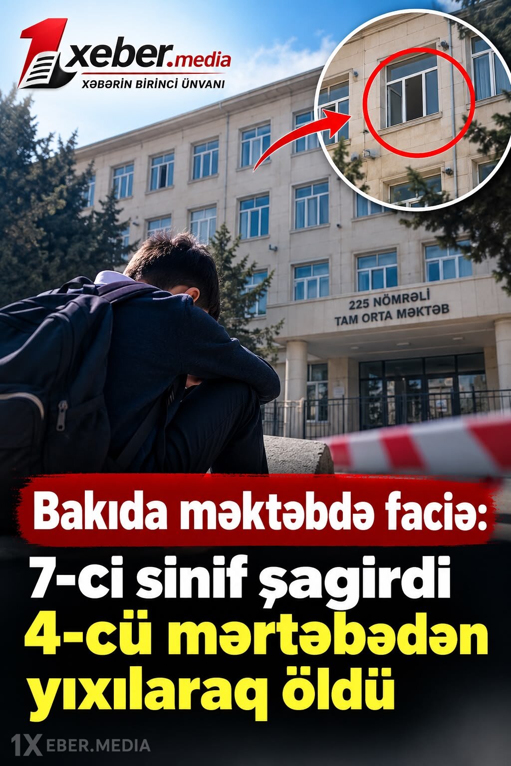 Bakıda məktəbdə faciə: 7-ci sinif şagirdi intihar etdi